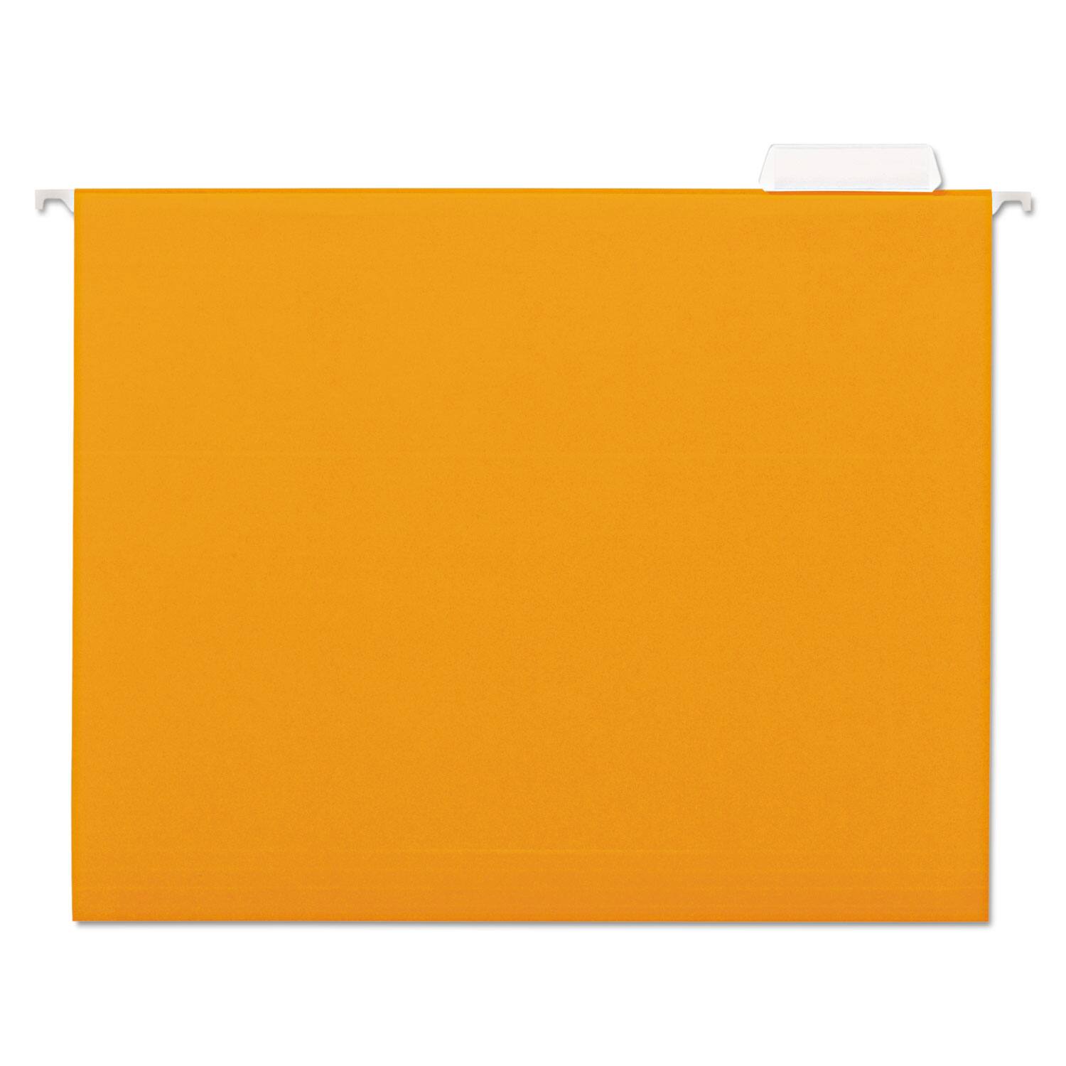 Angle. Universal - Universal Deluxe Bright Color Hanging File Folders  Letter Size  1/5 Cut Tabs  Orange  25 per Box.