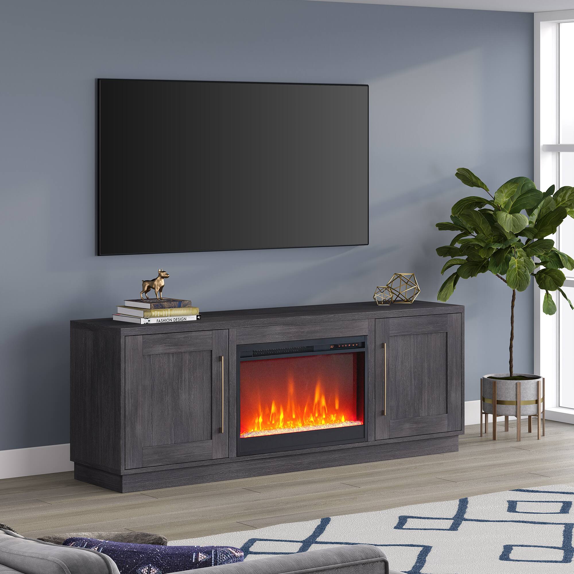 Alt View 35. Camden&Wells - Mendi TV Stand for Most TV's up to 75" - Charcoal Gray.