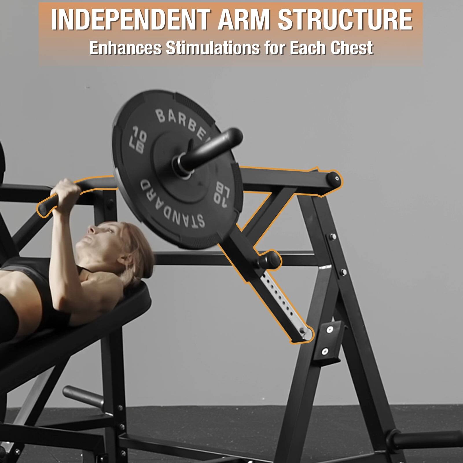 Syedee in Chest Press Machine, 1500LBS Capacity with