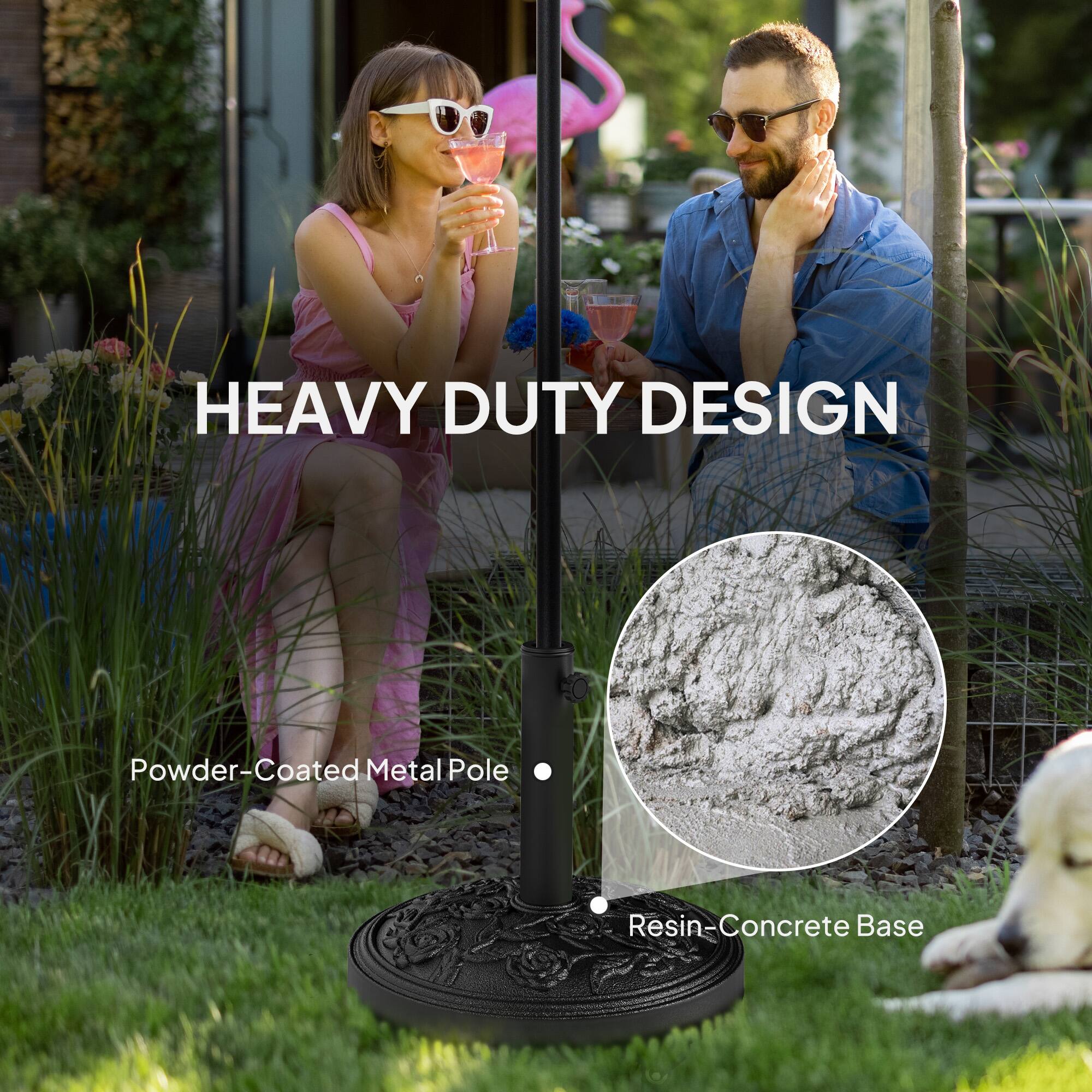 HEAVY DUTY DESIGN
Powder-Coated Metal Pole
Resin-Concrete Base