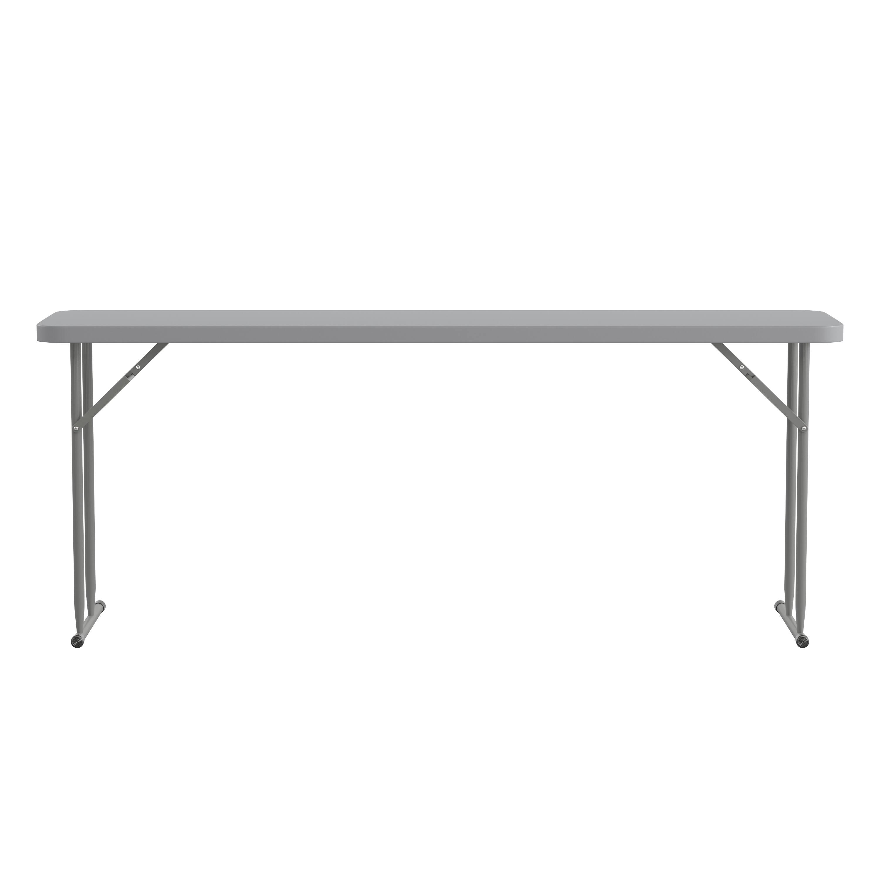 Alt View 5. Emma + Oliver - 70.8 Inch Plastic Folding Training Table - Gray.