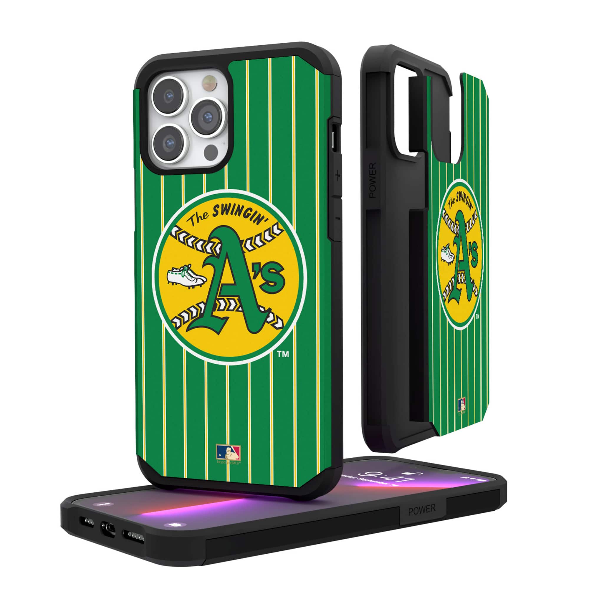Keyscaper - MLB - Athletics 1871-81 Logo iPhone Pinstripe Cooperstown Design Rugged Case - 15 - Multicolor price history on PriceWatchPro