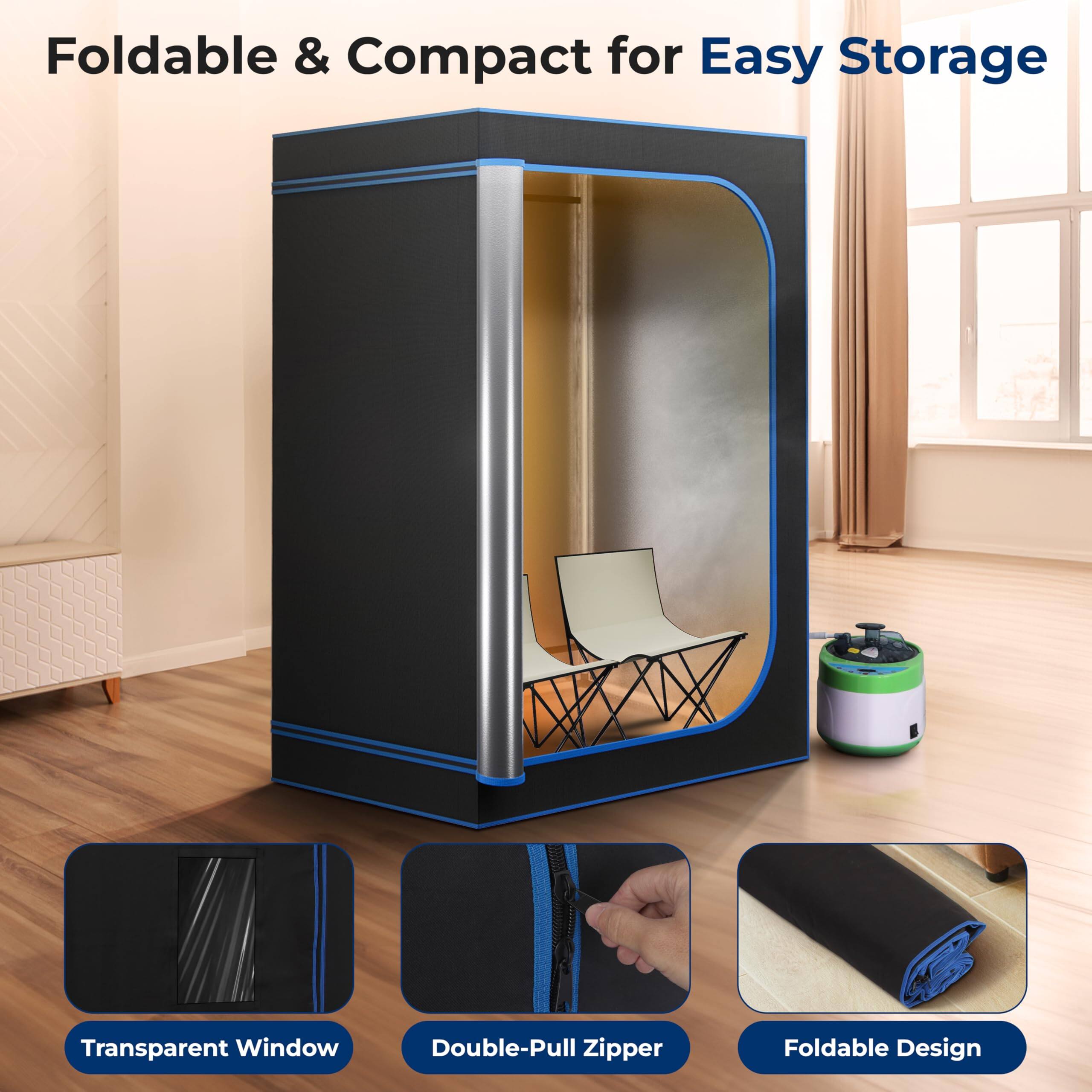 Foldable & Compact for Easy Storage

Transparent Window
Double-Pull Zipper
Foldable Design