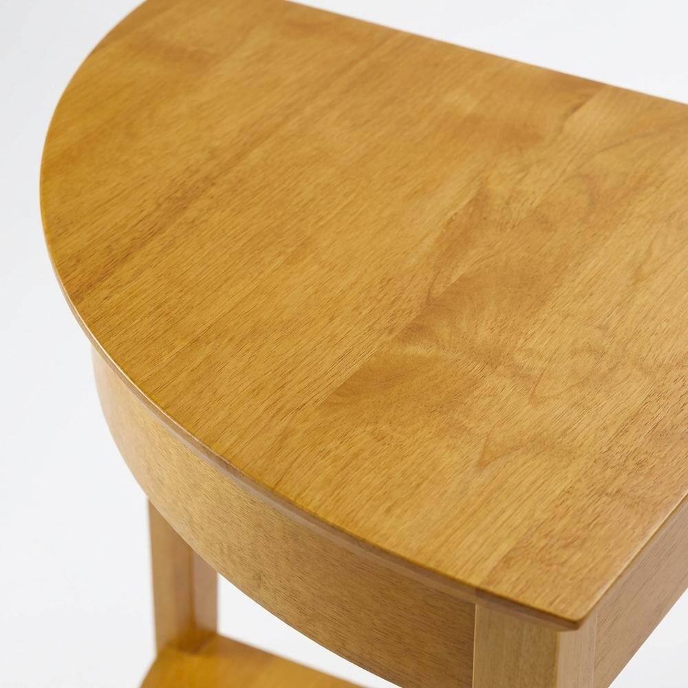 Back. FurniFact - Honey Corner Table with Solid and Composite Wood Finish for Modern Workspaces - Honey.
