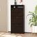 Alt View 1. Homcom - Slim Shoe Cabinet, Trendy Shoe Storage Cabinet with 3 Large Fold-Out Drawers & a Spacious Top Surface - Espresso.