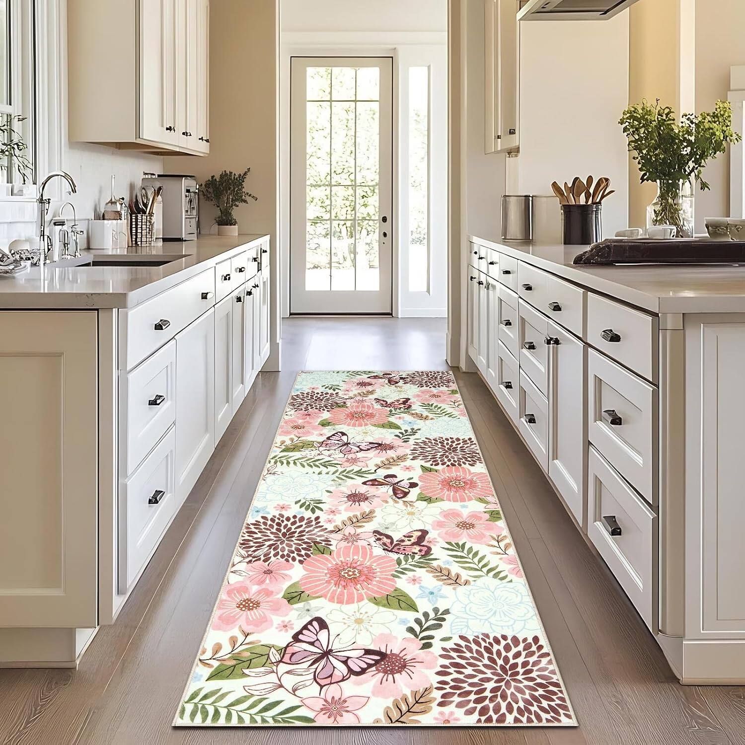 Alt View 4. mosiso - 2X8 Runner Rug Soft Non-Slip Washable Floor Mat For Hallways Kitchen Laundry Bedroom Entryway - H938.