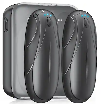 Front. Morfone - Rechargeable Hand Warmers (2-Pack) 14000mAh Wireless Charging Case 3-Level Heating Settings Portable Hand Warmer.