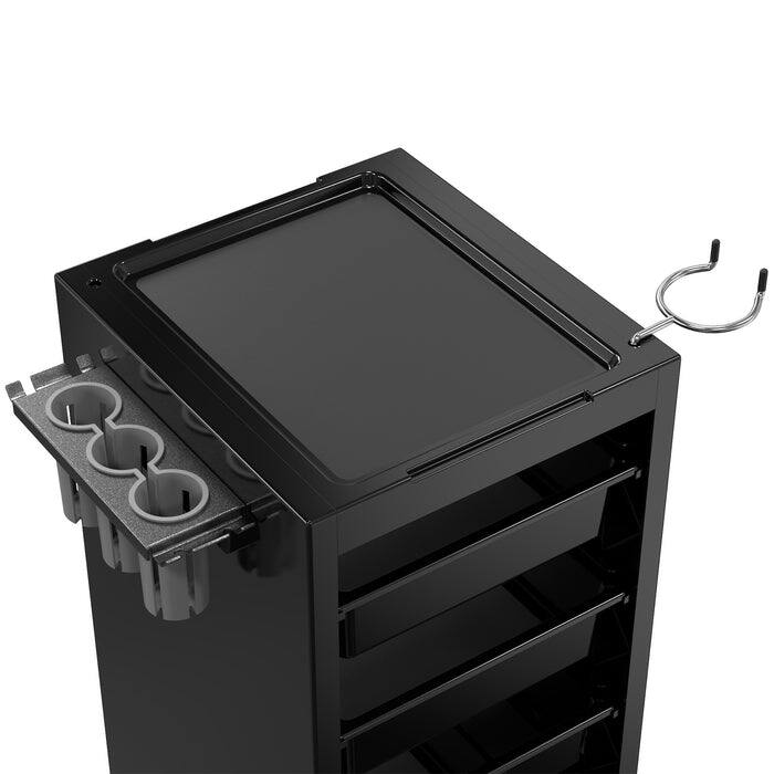 Alt View 8. Winado - Barber Cart 6 Layers Storage Cart Hair Rolling Cart Salon Trolley Station for Barber Shops, Beauty Salons, Spas - Black.