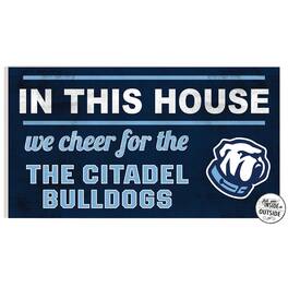 Jardine - Citadel Bulldogs 11" x 20" Indoor/Outdoor In This House Sign - Light Blue
