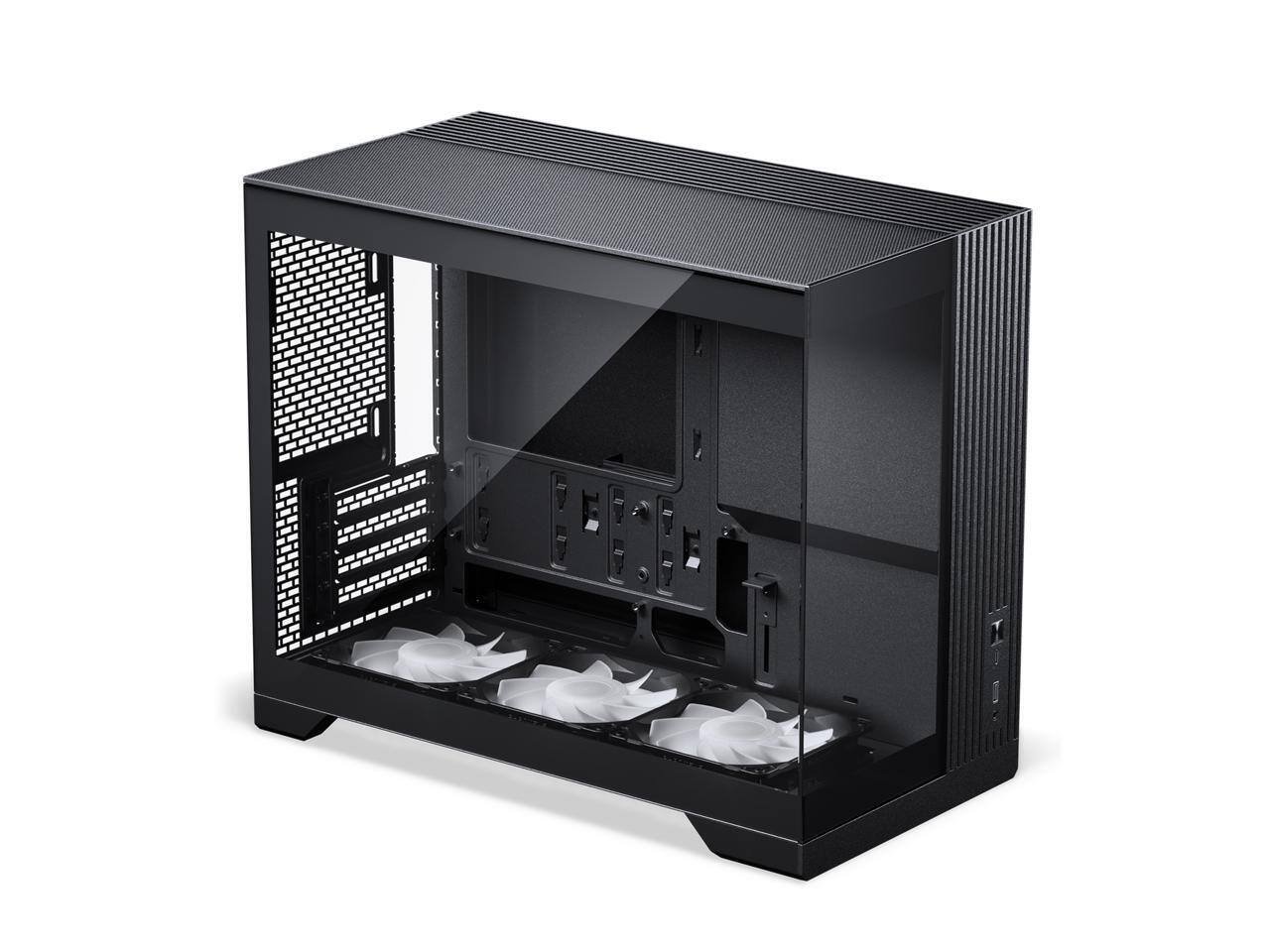 Angle. Phanteks - Phanteks XT V3, Compact Micro-ATX Chassis, Tempered Glass, 3x 120mm D-RGB Fans, 360mm Radiator, Black - Black.