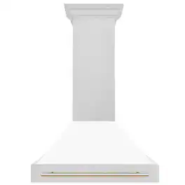 ZLINE Autograph Edition - 36 inches - Externally Vented - Wall Range Hood - Satin Stainless Steel with White Matte Shell