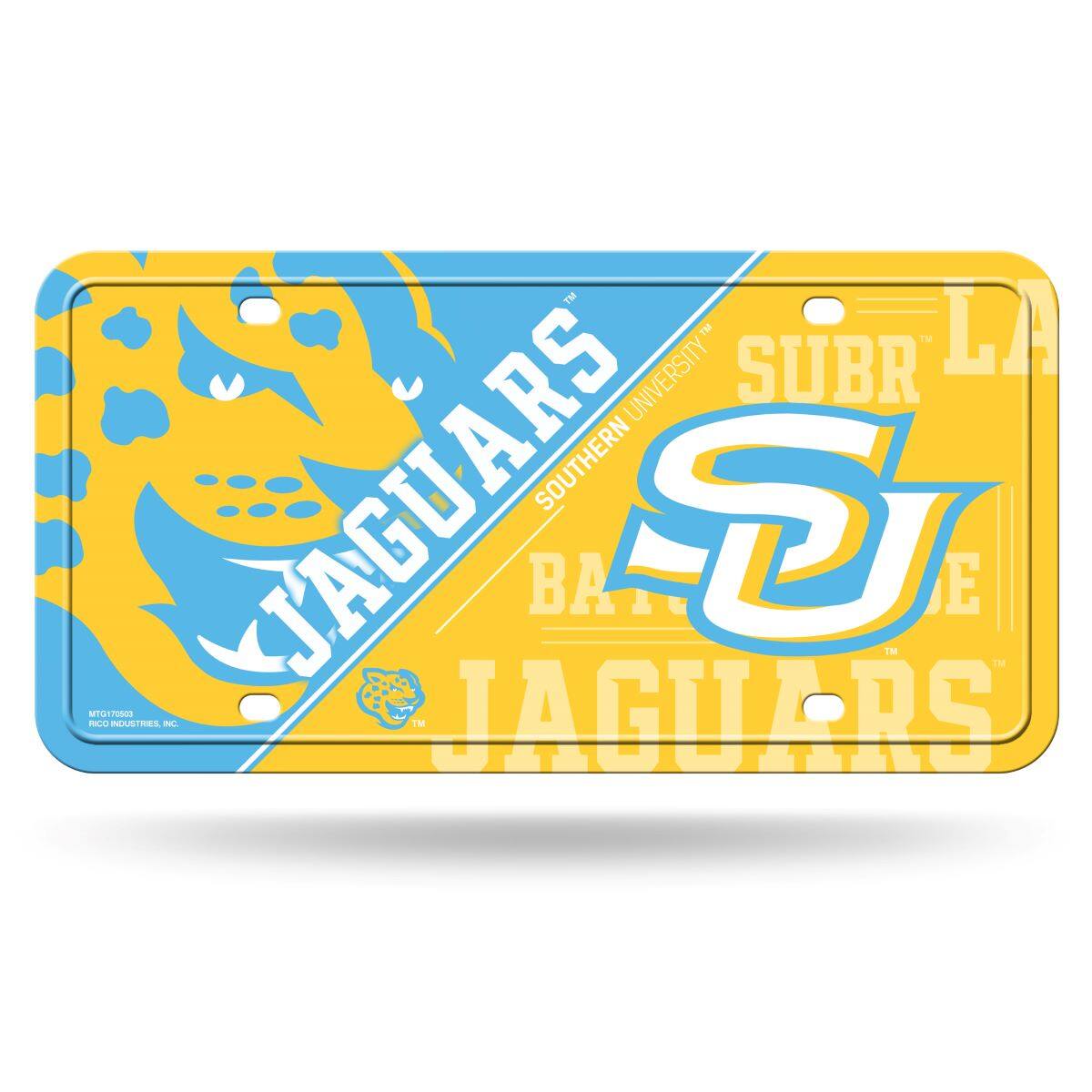 Southern University Jaguars 12x6 Metal License Plate Auto Tag