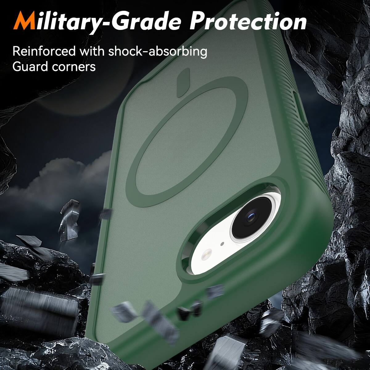 Military-Grade Protection  
Reinforced with shock-absorbing Guard corners