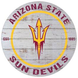 Jardine - Arizona State Sun Devils 20'' x 20'' Indoor/Outdoor Weathered Circle Sign - Multicolor