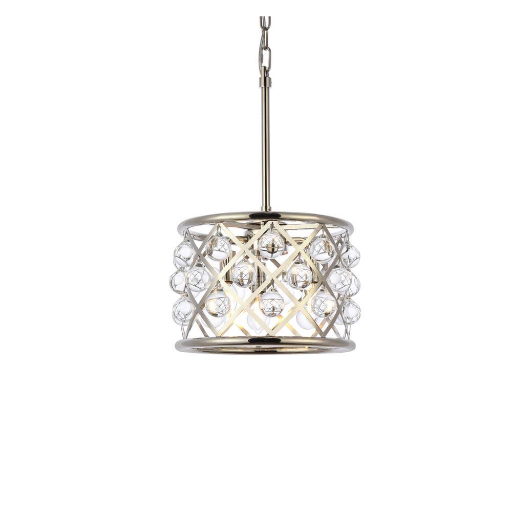 Alt View 4. Urban Classic - Madison 3 light polished Nickel Pendant Clear Royal Cut Crystal - Polished Nickel.