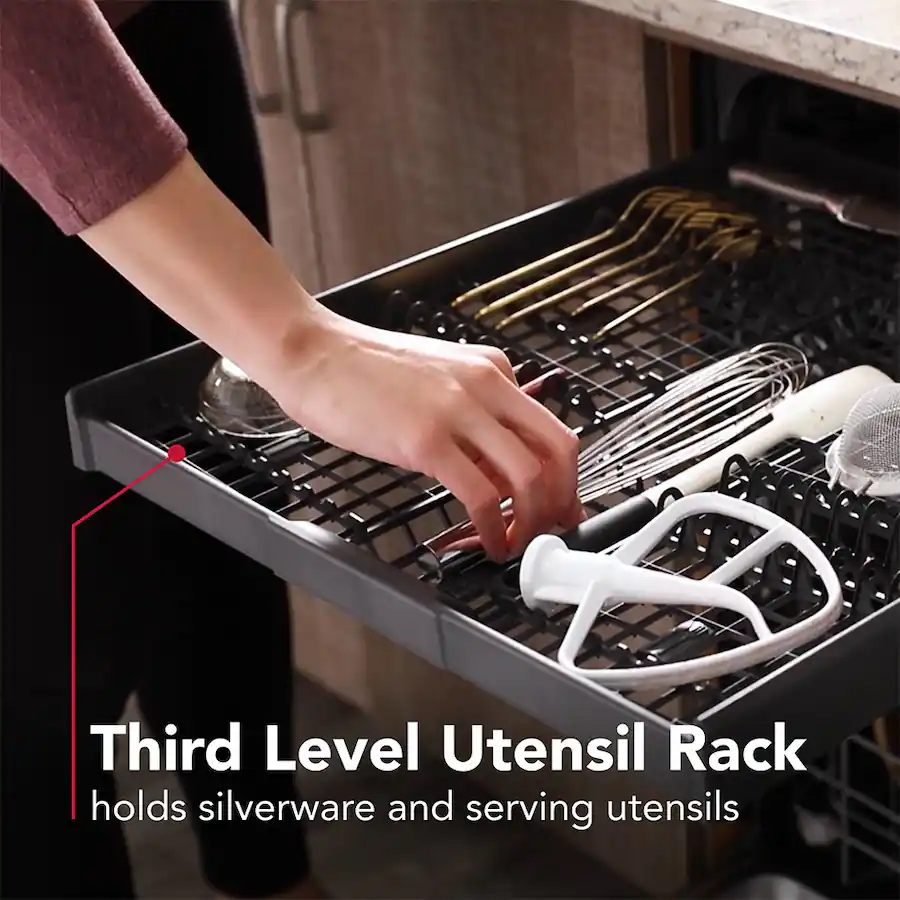 Hll Silverware Racks KitchenAid 24 inch Front Control Built In Stainless Steel Tub ...
