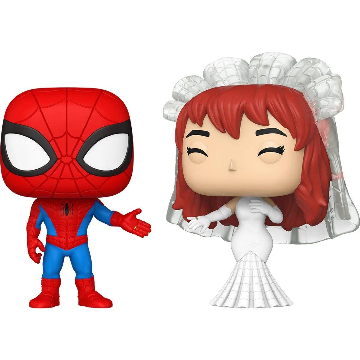 Left. Funko - Marvel Spiderman & MJ 2pack.