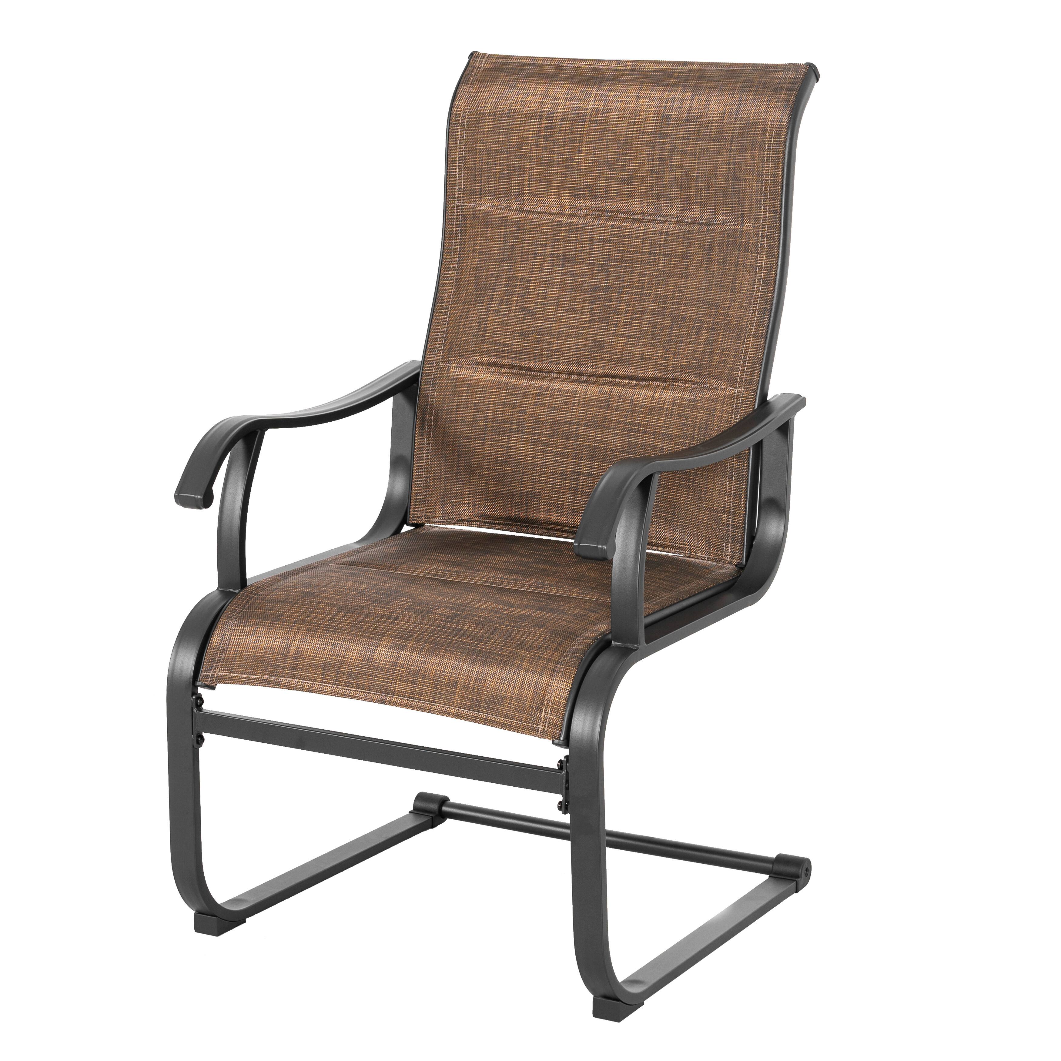 Alt View 7. Nuu Garden - Nuu Garden Patio Chair Set of 2, Comfortable Textilene Outdoor Dining Chairs - Brown.