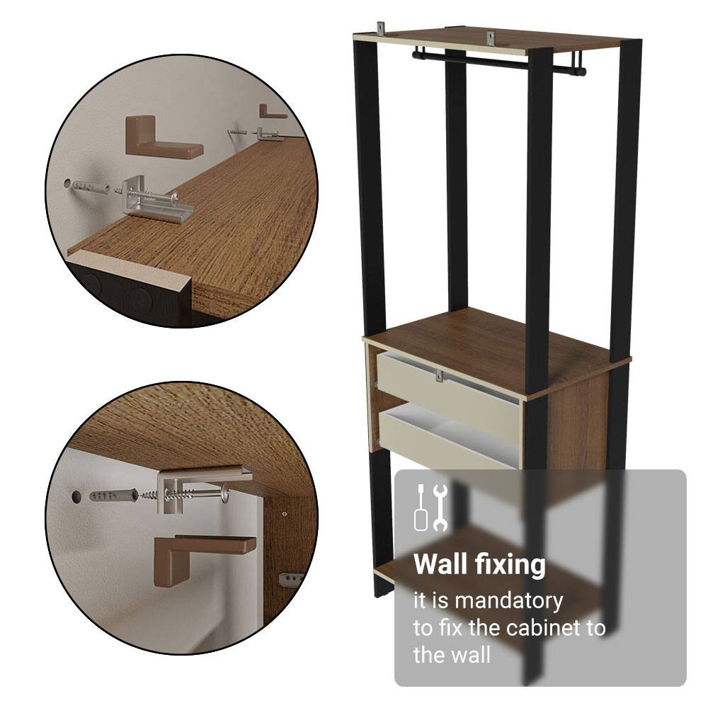 Wall fixing  
it is mandatory to fix the cabinet to the wall