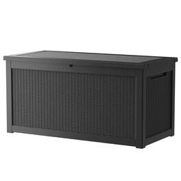 Chic Crate - 260 Gallon Water Resistant Resin Lockable Deck Box - Black