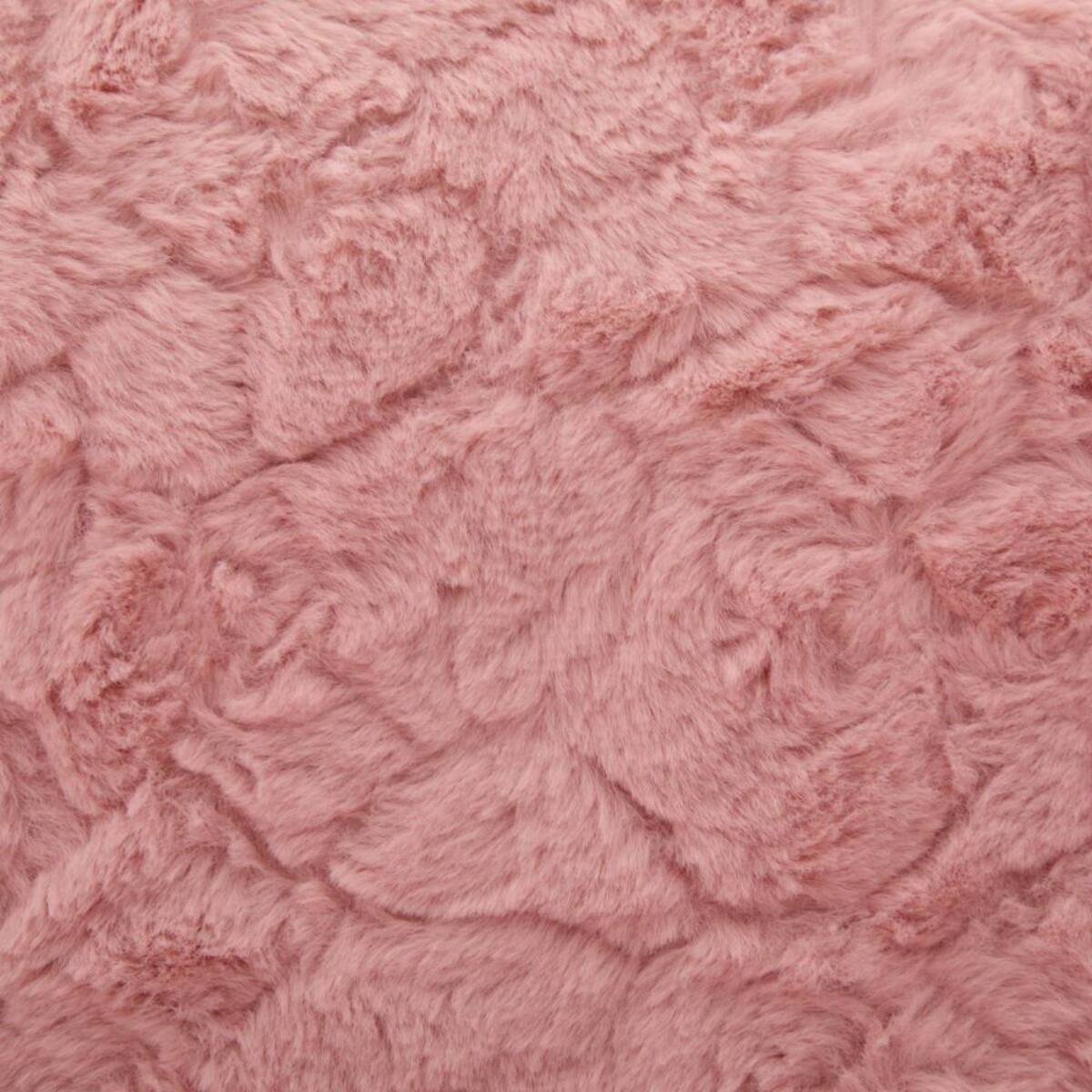 Alt View 6. HTUTWOO - 26.4 Office Chair with Back & Wheels - Plush Faux Fur,Adjustable Height & Swivel, 300LB Capacity - Makeup Chair for Home - Pink.