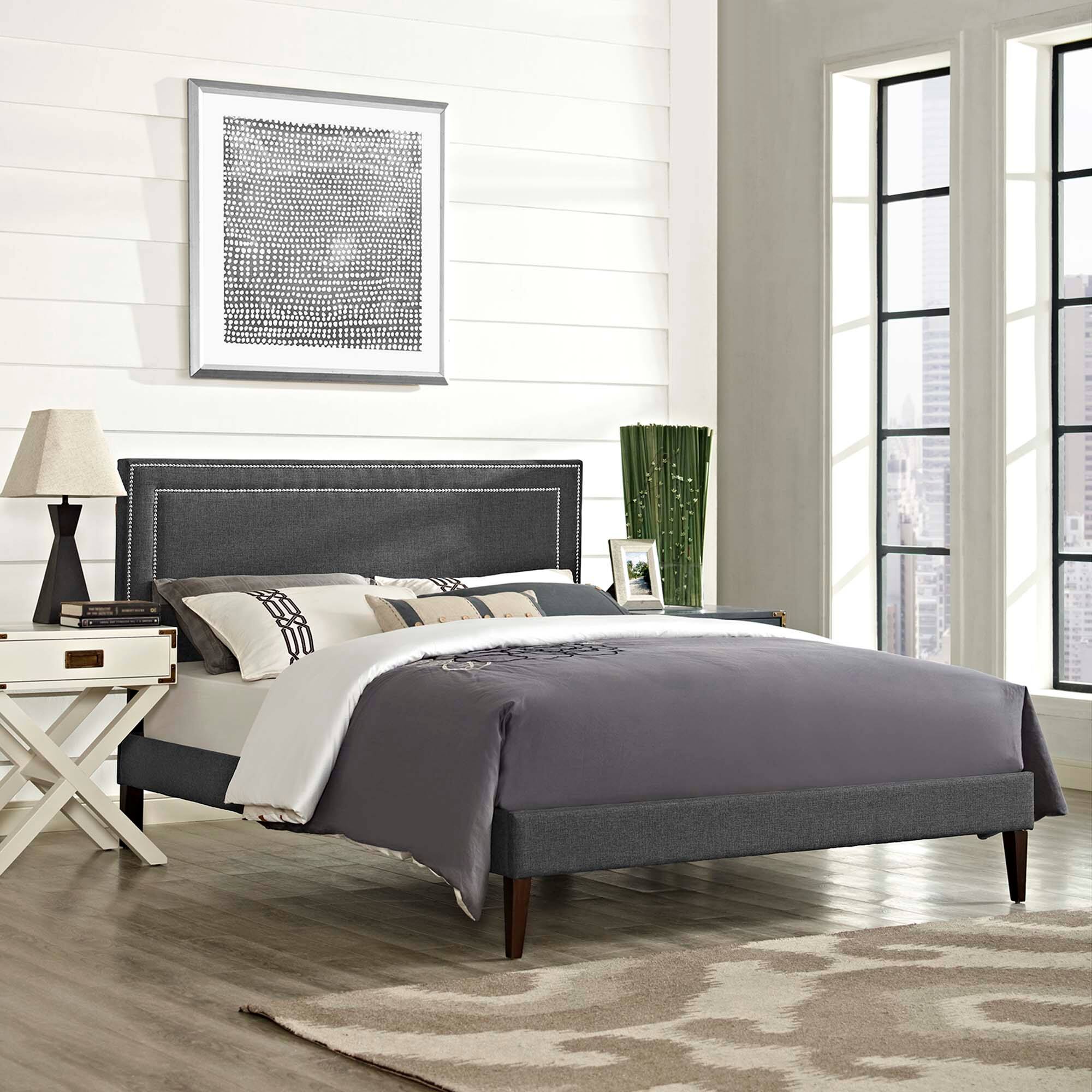 Alt View 2. Modway - Celine Channel Tufted Performance Velvet Twin Platform Bed - Green.