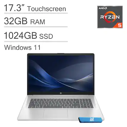 17.3" Touchscreen
32GB RAM
1024GB SSD
Windows 11
AMD Ryzen 5