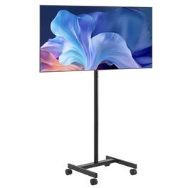 PAIHOME - Mobile TV Stand with Wheels for 17 to 55 inch TVs with Swivel and Tilt - Black