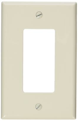 Leviton - 1 gang Nylon Decorator Wall Plate 1 pk - Light Almond
