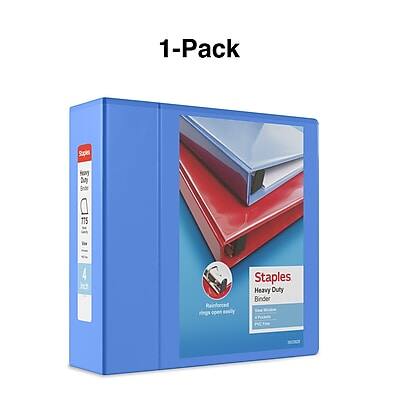 1-Pack Staples Heavy Duty Binder PC  
4" Reinforced Open  
Heavy Duty  
Staples