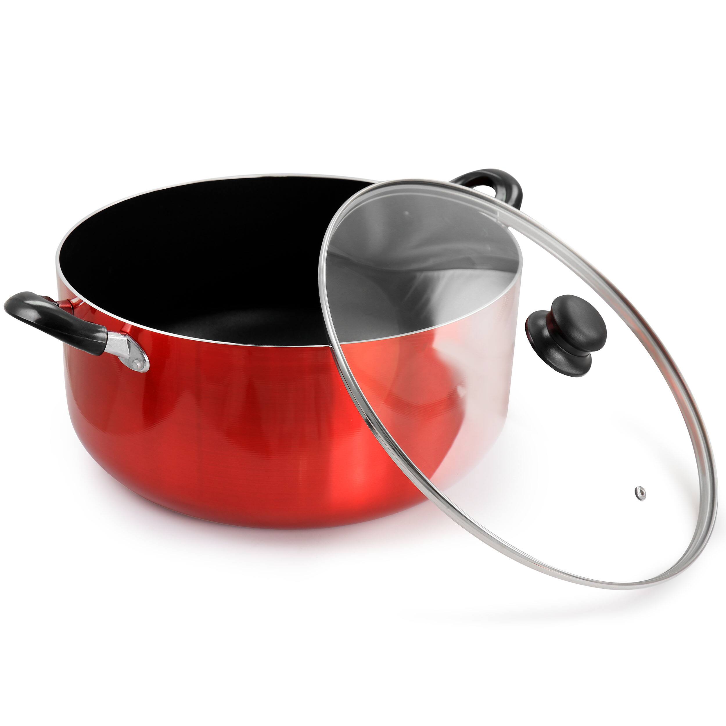 Alt View 1. Better Chef - Better Chef for Professional Results 18 Quart Heavy Gauge Aluminum Dutch Oven in Red - Red.