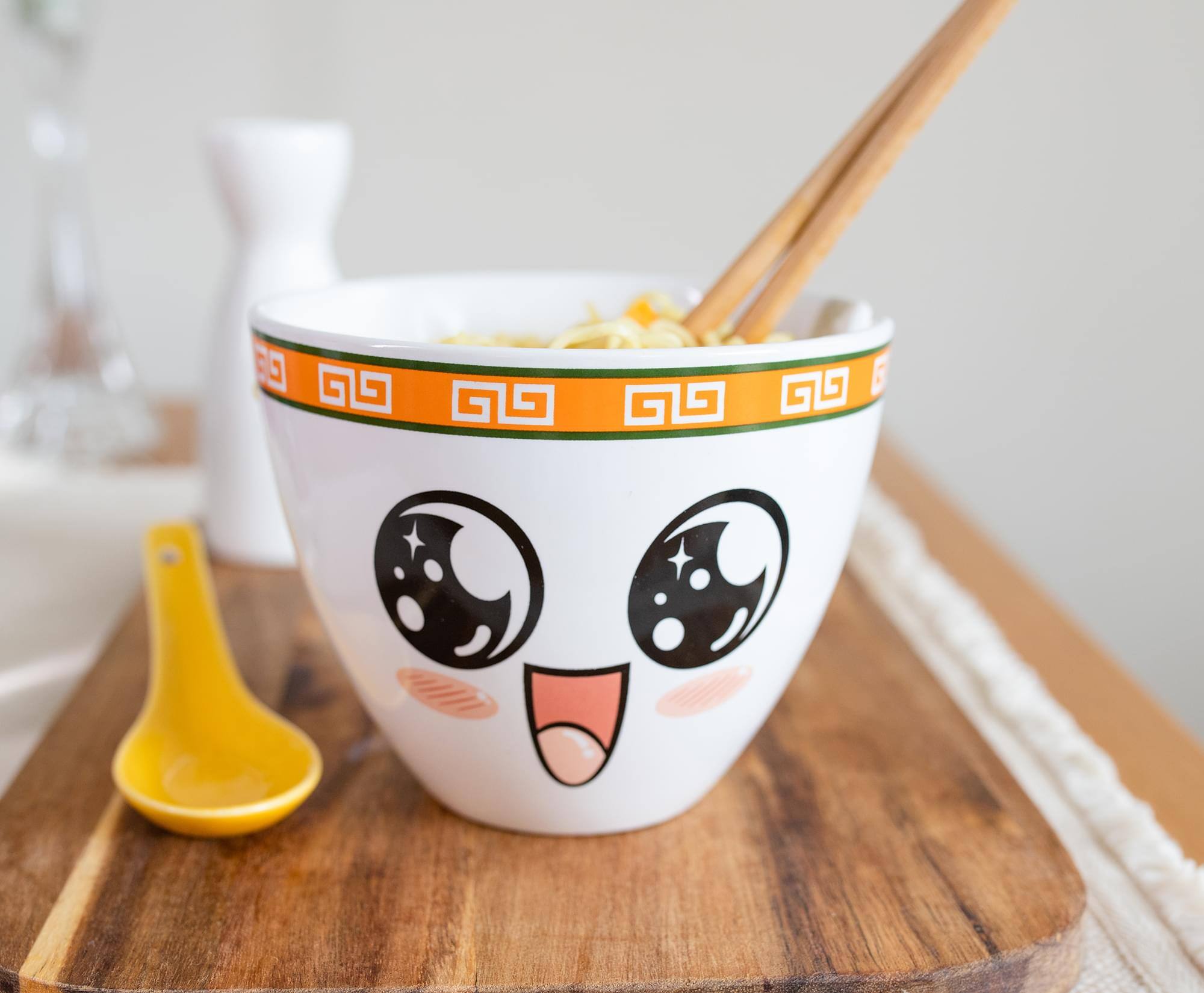 Alt View 3. Boom Trendz - Bowl Bop Pho-Kin Good Japanese Dinnerware Set | 16-Ounce Ramen Bowl, Chopsticks - Orange.