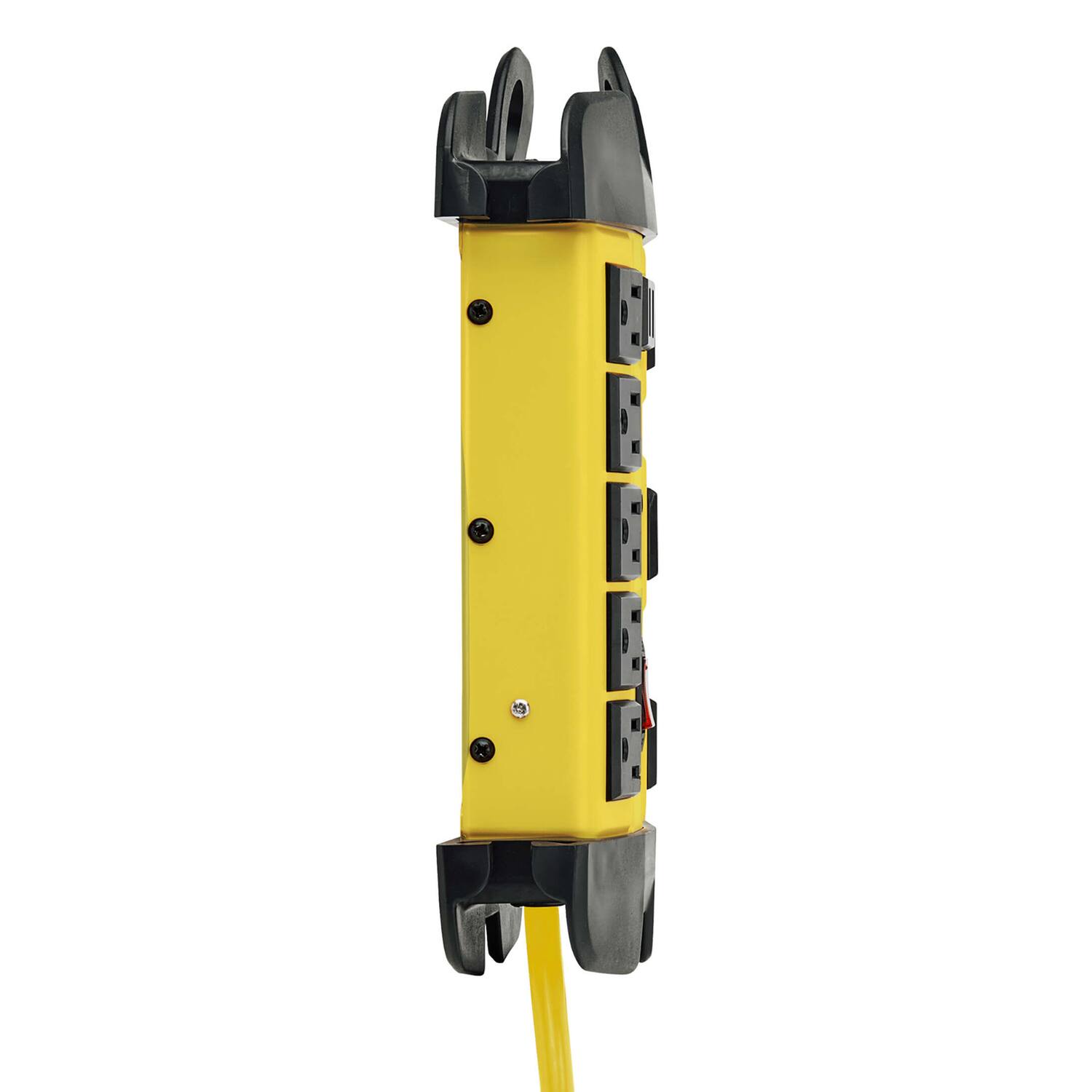 Alt View 5. Tripp Lite - Tripp Lite TLM812GF Protect It! 8-Outlet Safety Power Strip with GFCI Plug and 12 ft. Cord - Yellow/Black - Yellow/Black.