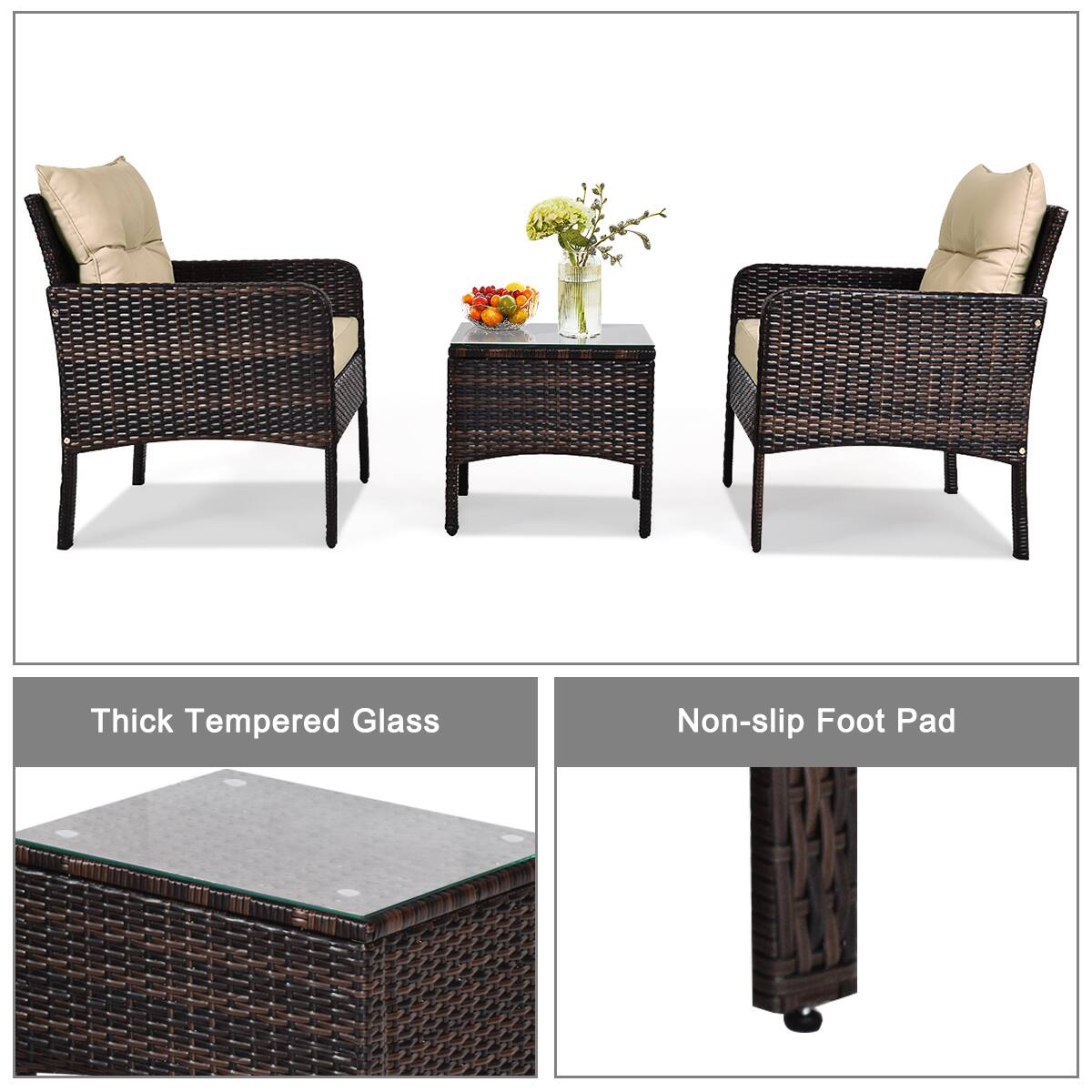 Thick Tempered Glass
Non-slip Foot Pad