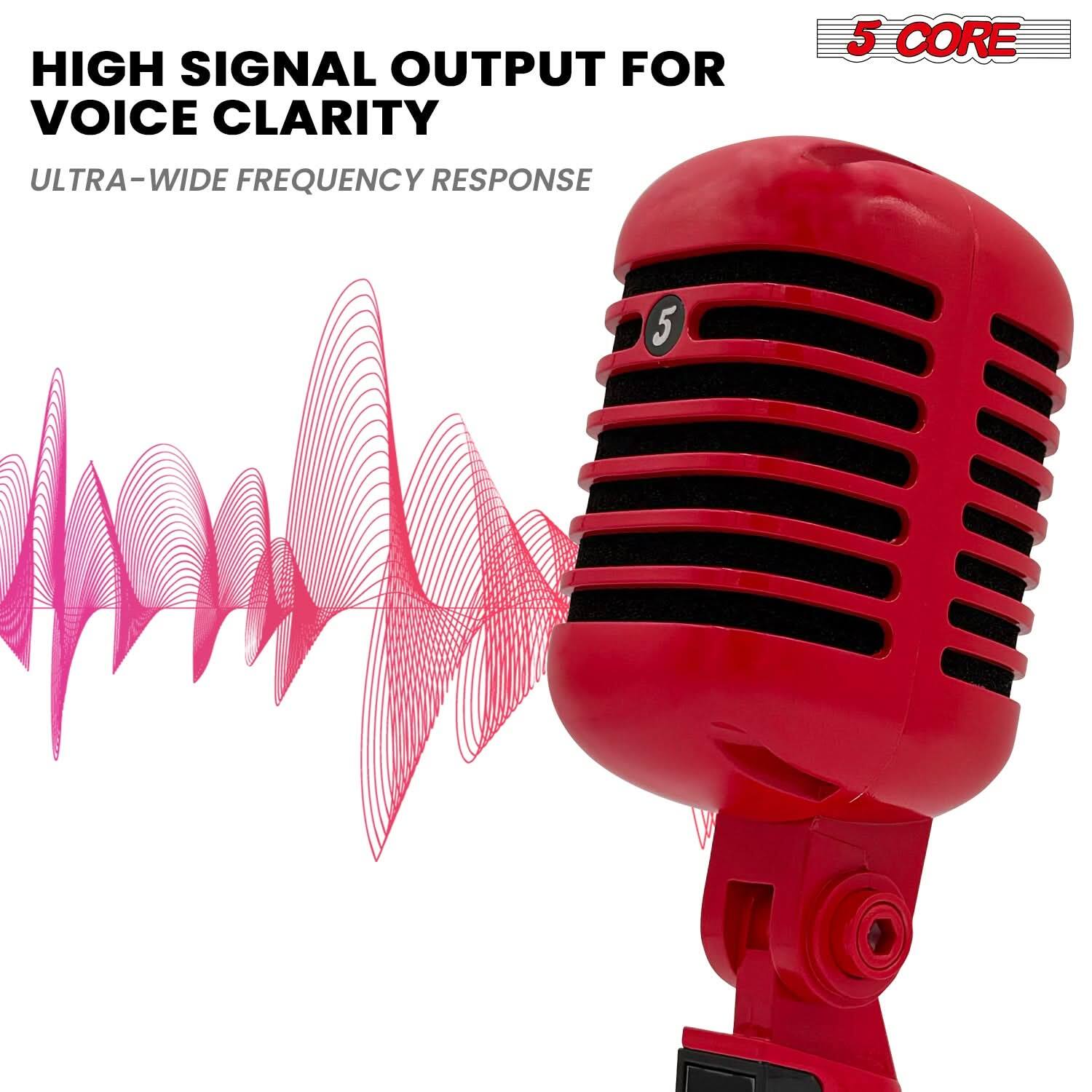 HIGH SIGNAL OUTPUT FOR VOICE CLARITY, ULTRA-WIDE FREQUENCY RESPONSE, 5 CORE