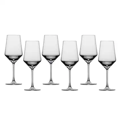 Front. Schott Zwiesel - Pure Tritan Crystal Cabernet Glass, 18.2 ounce, Set Of 6 - Transparent.