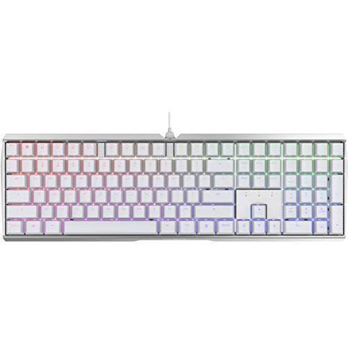 Front. Comfort Essence - Mx 3.0 S Wired Mechanical Gaming Keyboard. Aluminum Housing Built For Gamers Wmx Black Switches. Rgb Display - White.