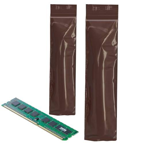 Front. Vulpecula Spade - UV Protective Amber Zip Bags for Packaging, 2.5 x 9 Inches. Pack of 100 Plastic Zip Baggies. 3 Mil Polyethylene - Brown.