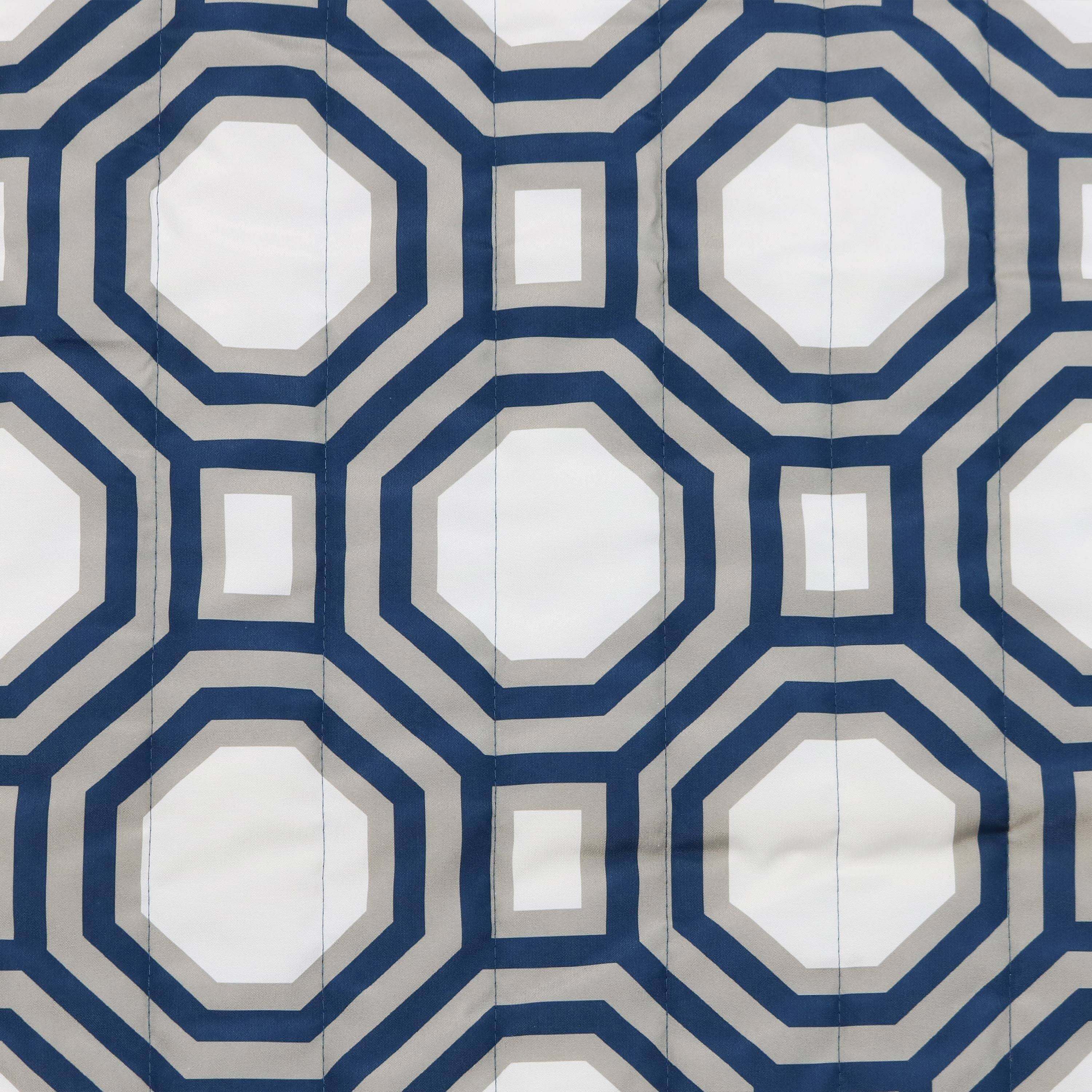 Alt View 4. Sunnydaze - 2-Person Quilted Fabric Hammock with Blue Steel Stand - Dark Blue.