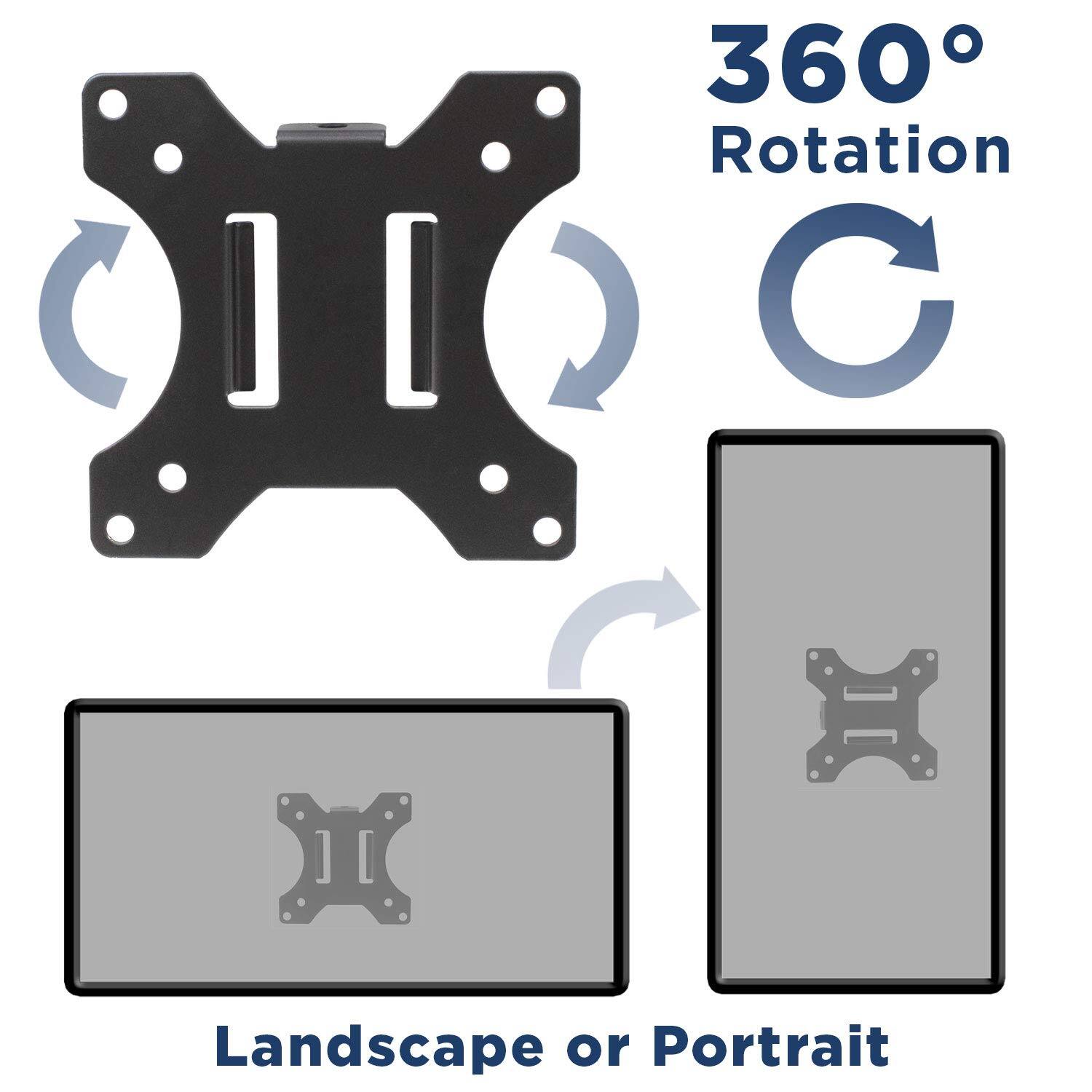360° Rotation  
Landscape or Portrait