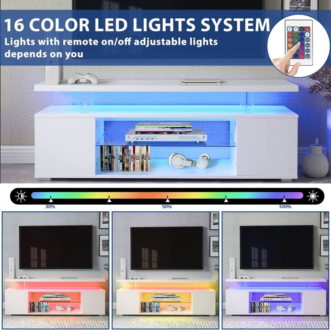 16 COLOR LED LIGHTS SYSTEM  
Lights with remote on/off adjustable lights depends on you  

30% 50% 100%