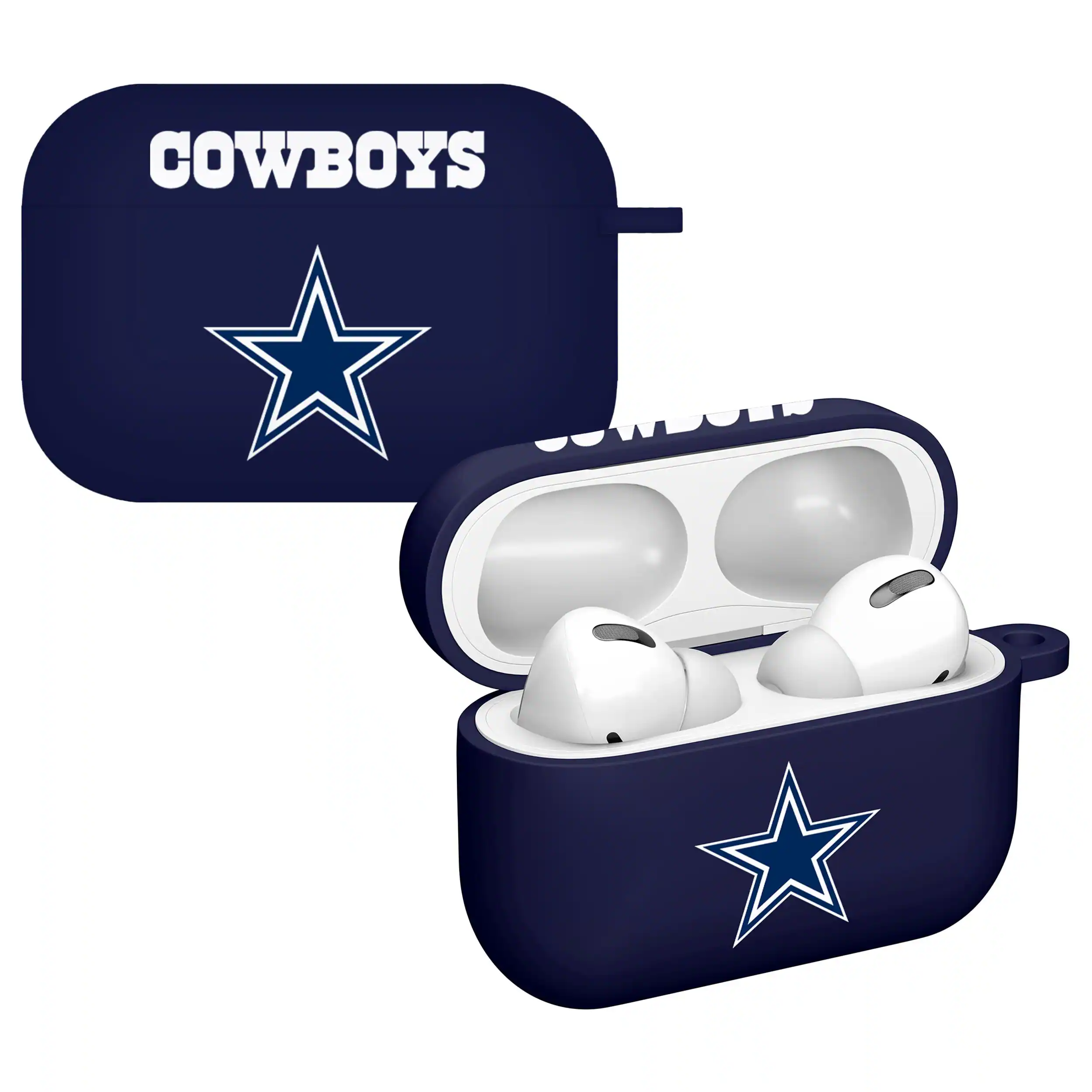 Front. Artinian - Dallas Cowboys AirPods Pro Silicone Case Cover - Navy.
