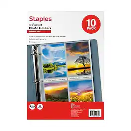Staples - Standard Weight Sheet Protector, 3.5" x 5", 10/Pack - Clear