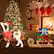 Alt View 13. Costway - Pre-Lit Christmas Dog Sleigh & Gift Boxes Combo Christmas Decoration with 170 Lights - Multicolor.