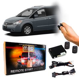 MPC - Remote Start With Keyless Entry Kit For 2005-2009 Nissan Quest - Key-to-Start - Black