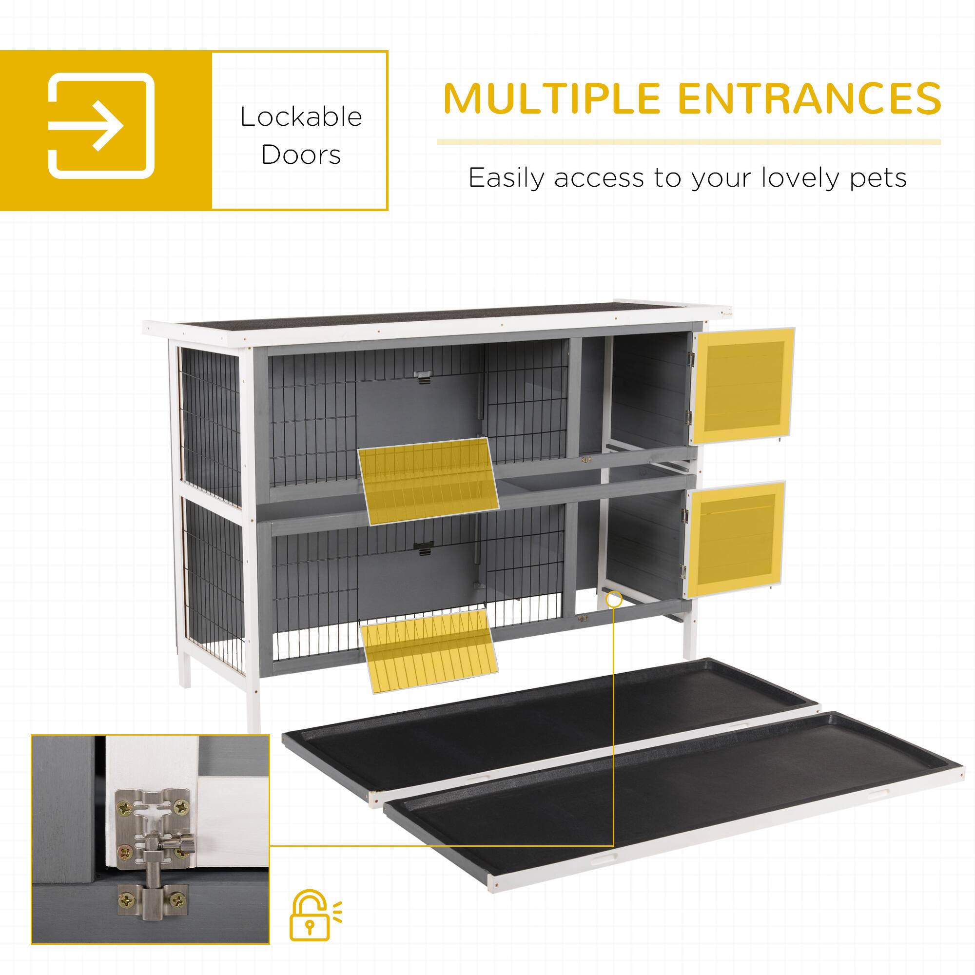 MULTIPLE ENTRANCES  
Easily access to your lovely pets  

Lockable Doors