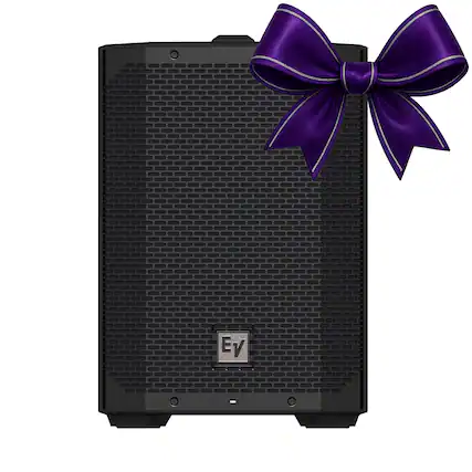 Front. Electro-Voice - Electro-Voice EVERSE 8 2 Way Black Battery Powered Loudspeaker with Bluetooth.