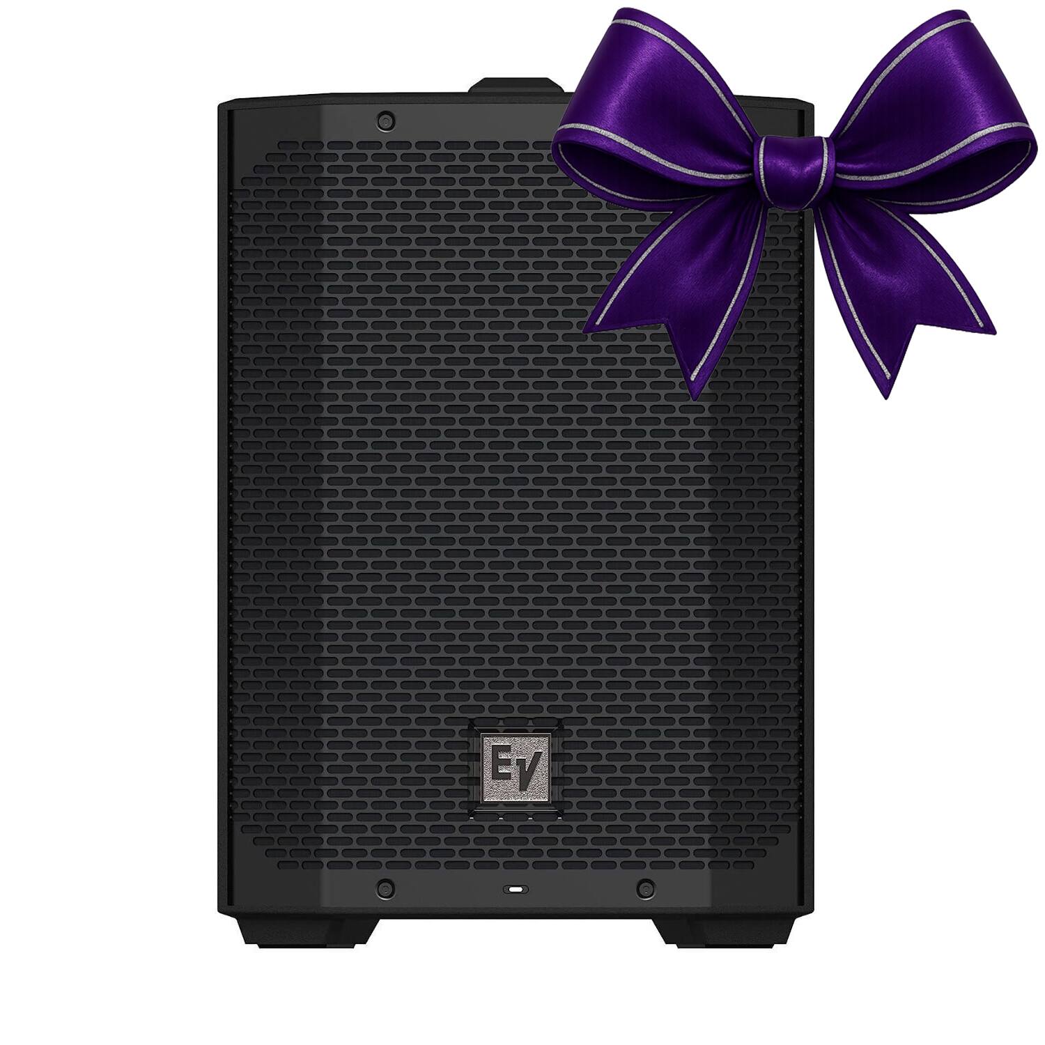 Front. Electro-Voice - Electro-Voice EVERSE 8 2 Way Black Battery Powered Loudspeaker with Bluetooth.