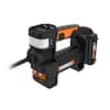 Front. WORX - 20V MAX Cordless Multi-Function Air Pump Inflator (1 x 2.0aH Battery and 1 x Charger Included) - Black.