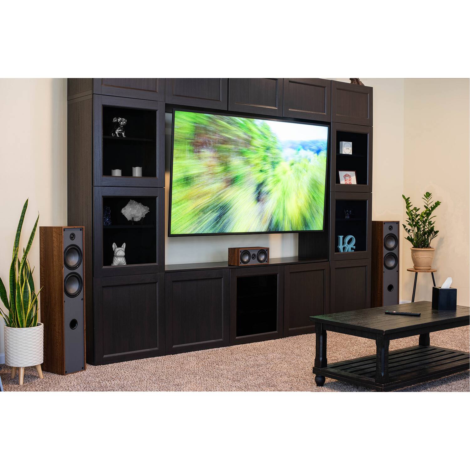 Back. Dayton Audio - Classic C40 Center Channel Speaker, Two 4" Woofers - Oak.